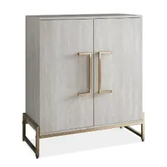 Larkin Faux Marble Wine Cabinet White - Steve Silver Co.