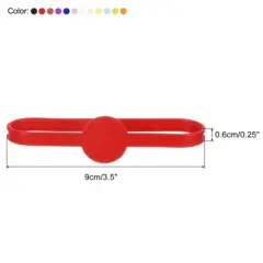 Unique Bargains Silicone Bright Colors Durable Lightweight Wine Glass Markers 36 Pcs