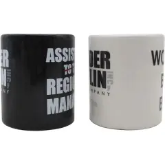 Silver Buffalo The Office Mugs Best Boss Manager Ceramic Salt and Pepper Shaker Set