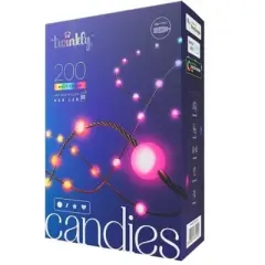 Twinkly Candies Pearl LED RGB 200 ct String Light String 9.8 ft. Model No.R200PTWP