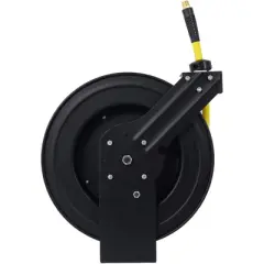Retractable Air Hose Reel, 1/2"x50' Heavy Duty Steel Reel, Auto Rewind Air Hose Reel, Industrial Grade Rubber Hose