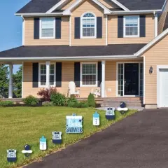 Big Dot of Happiness It's a Boy - Yard Sign and Outdoor Lawn Decorations - Blue Baby Shower Yard Signs - Set of 8