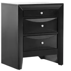 Passion Furniture Marilla 3-Drawer Nightstand (28 in. H x 17 in. W x 23 in. D)