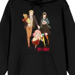 Spy X Family Loid Anya Yor Different Facial Expressions Men's Black Sweatshirt