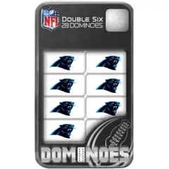 MasterPieces Officially Licensed NFL Carolina Panthers 28 Piece Dominoes Game for Adults