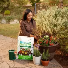 Back to the Roots 25.7qt Organic Potting Mix Premium Blend All Purpose: Soil for Flowers & House Plants, Peat-Free