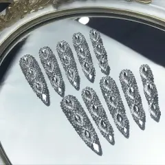 VYNXARIA Glitter & Glam Press-On Nails for Sparkling Moments&pound;&not;Size M