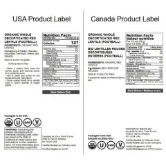 Organic Red Lentils (Football) - by Food To Live