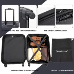 YONWAY 20" Lightweight  Luggage, with Spinner Wheels, ABS suitcases luggage