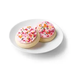 Frosted Sugar Cookies With Pink Icing - 13.5oz/10ct - Favorite Day&trade;
