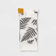 Women's Fern 3pk Crew Socks - A New Day&trade; Black 4-10: Botanical Pattern, Lightweight Knit, No Cuff