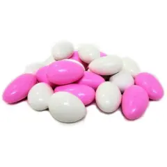 Pink & White Jordan Almonds by It's Delish | Festive Girl Theme Almond Nut Coated in Sweet Hard Candy Shell