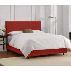 Arcadia Nailbutton Linen Bed and Headboard Collection - Skyline Furniture