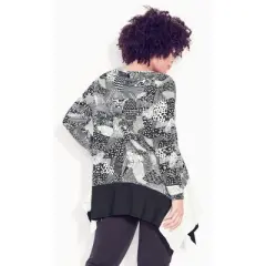 Women's Plus Size Florence Print Top - mono | ZIM & ZOE