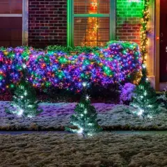 Northlight LED Lighted Christmas Tree Outdoor Pathway Markers - 24" - Set of 3