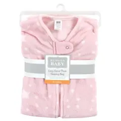 Hudson Baby Infant Girl Plush Sleeping Bag, Sack, Blanket, Long-Sleeve Night Sky