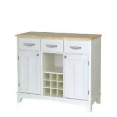 Hutch-Style Buffet Wood/White/Natural - Home Styles