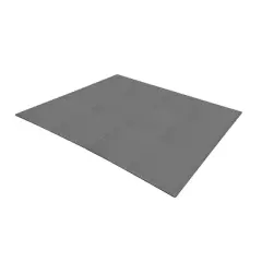 BalanceFrom Fitness 48 Square Foot Interlocking Extra Thick 1/2 Inch Slip Resistant Exercise Mat Tiles with 12 24 x 24 Inch Pieces, Gray
