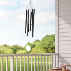 VEVOR Wind Chimes for Outside, 66 in, Deep Tone Wind Chimes with 6 Tubes, Unique Large Memorial Wind Chimes for Anniversary, Black