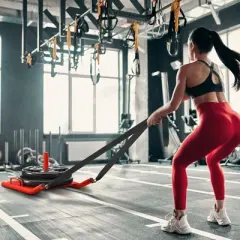 VEVOR Weight Training Pull Sled, Fitness Strength Speed Training Sled, Steel Power Sled Workout Equipment for Athletic Exercise and Speed Improvement