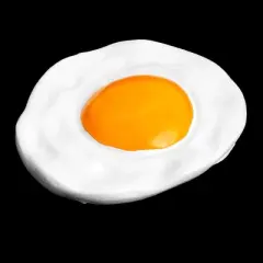 Unique Bargains Resin Household Fridge Simulation Fried Egg Design Decoration Magnet