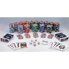 MasterPieces Casino Style 300 Piece Poker Chip Set - NFL Denver Broncos