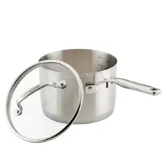 KitchenAid 3qt 3-Ply Blas&eacute; Stainless Steel Induction Saucepan with Lid Silver