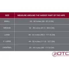 OTC Lumbo-Sacral Support, Lower Back, Metal Stay Insert, Strong Mesh Elastic, White