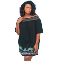 Swim 365 Women&rsquo;s Plus Size Off-The-Shoulder Cover Up