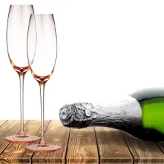 Berkware Elegant Sparkling Colored Champagne Flutes - 7.3oz