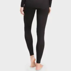 Warm Essentials by Cuddl Duds Women's Smooth Stretch Thermal Leggings - Black