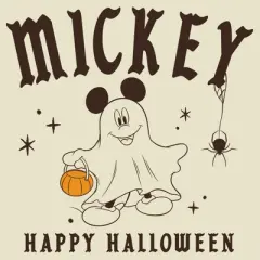 Mens Mickey & Friends Themed Club Ghost Costume Trick or Treat T Shirt