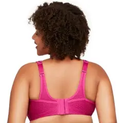 Glamorise Womens No-Bounce Camisole Elite Sports Wirefree Bra 1067 Fuchsia Print