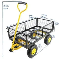 DOMETOUR Wagon Cart Garden cart trucks make it easier to transport firewood