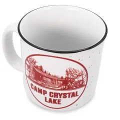 Silver Buffalo Friday the 13th Camp Crystal Lake Ceramic Camper Mug | Holds 20 Ounces