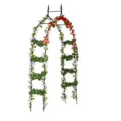 Machrus Ogrow Wedding Garden Arch, Decorative Flower Garden Arbor Lawn Patio Entrance for Climbing Plants - Metal Arbor Trellis