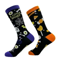 Crazy Dog Women's A Little Scary A Little Sweet Socks Funny Sarcastic Halloween Novelty Footwear