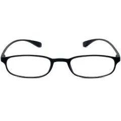 Calabria 718 Flexie Reading Glasses | Unisex Readers | Lightweight & Flexible | Patented Design | Ebony Black +1.50