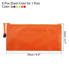 Unique Bargains Waterproof Cloth Zipper Home Office Travel File Bags 6 Pcs
