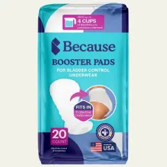 Because Booster Incontinence Pads - 20pk