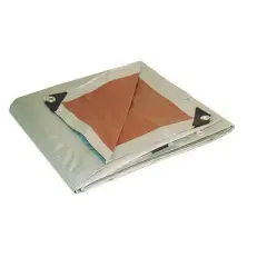 Foremost Dry Top 20 ft. W X 30 ft. L Heavy Duty Polyethylene Reversible Tarp Brown/Silver