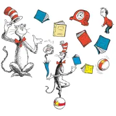 Eureka&reg; Cat in the Hat&trade; Large Characters Bulletin Board Set
