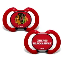 BabyFanatic Officially Licensed Unisex Pacifier 2-Pack - NHL Chicago Blackhawks