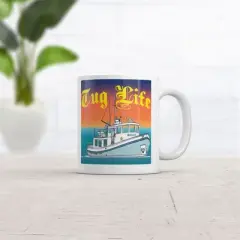 Crazy Dog Tug Life Mug Funny Sarcastic Boating Graphic Coffee Cup-11oz