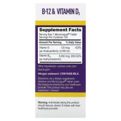Superior Source Methylcobalamin B-12 & Vitamin D3, 100 MicroLingual Instant Dissolve Tablets