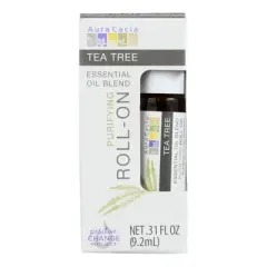 Aura Cacia Tea Tree Essential Oil Purifying Roll-On - Case of 4/0.31 fz