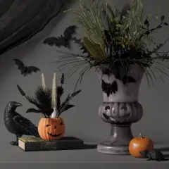 9" Small Faux Creepy Artificial Jack O' Lantern Plant - Hyde and EEK! Boutique&trade;