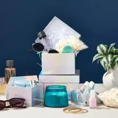 Stockroom Plus 4 Pack Square Nesting Gift Boxes, Decorative Boxes with Lids in 4 Assorted Sizes for Wedding, Bridal Shower, Baby Shower, Silver