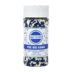 Mystic Sprinkles The Big Game: Navy Blue & White Jimmy Mix 3oz Bottle