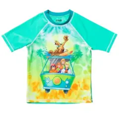 Scooby-Doo Shaggy Daphne Fred Velma Rash Guard and Swim Trunks Outfit Set Little Kid to Big Kid 
